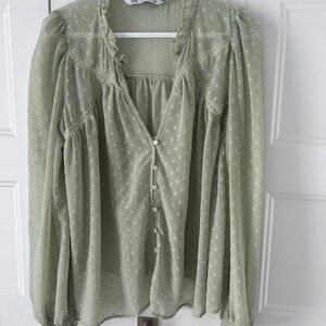 Women's Green Blouse
